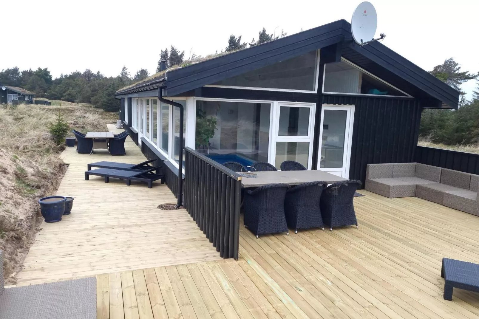 Rustiek vakantiehuis in Løkken met zwembad-Buitenlucht