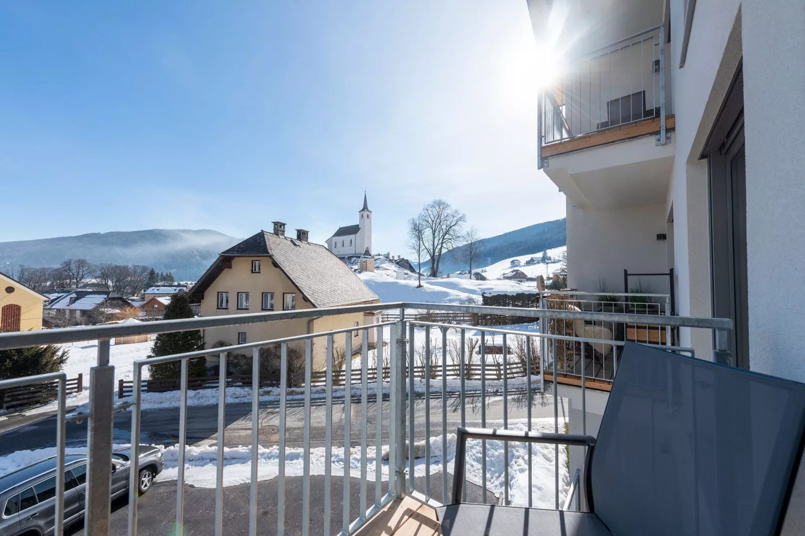 Aantrekkelijk appartement in Mauterndorf met wellnessruimte-Uitzicht winter