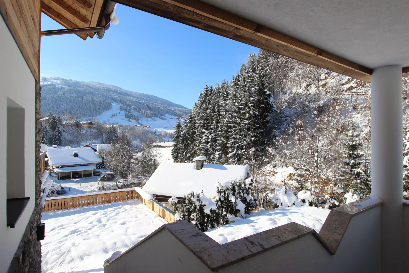 Mozarts Lodge-Uitzicht winter