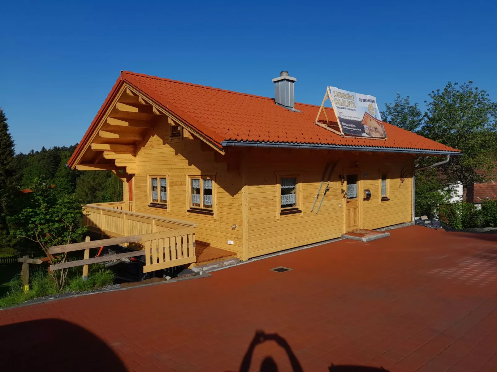 Chalet Toni mit Sauna-Buiten