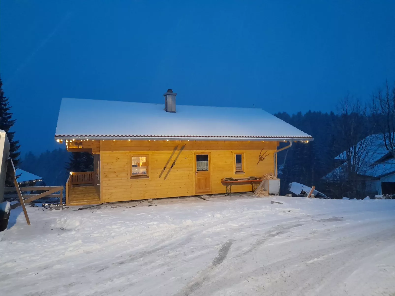 Chalet Toni mit Sauna-Buiten