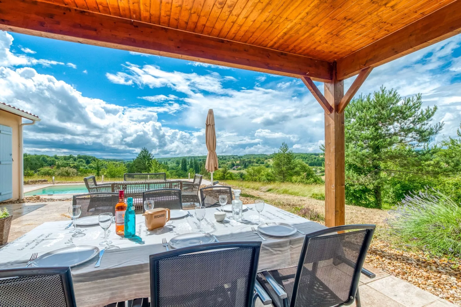 Villa Sainte Foy de Longas-Terrasbalkon