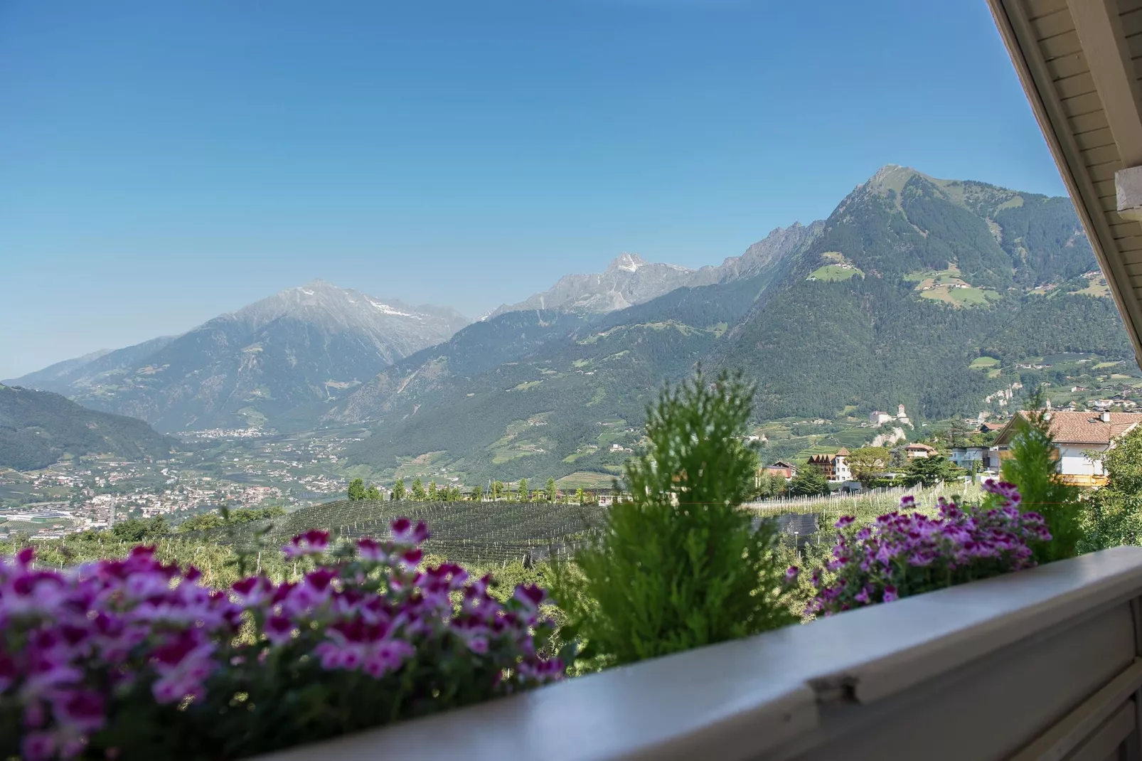 Apartments Etschland - Bilo-Uitzicht zomer