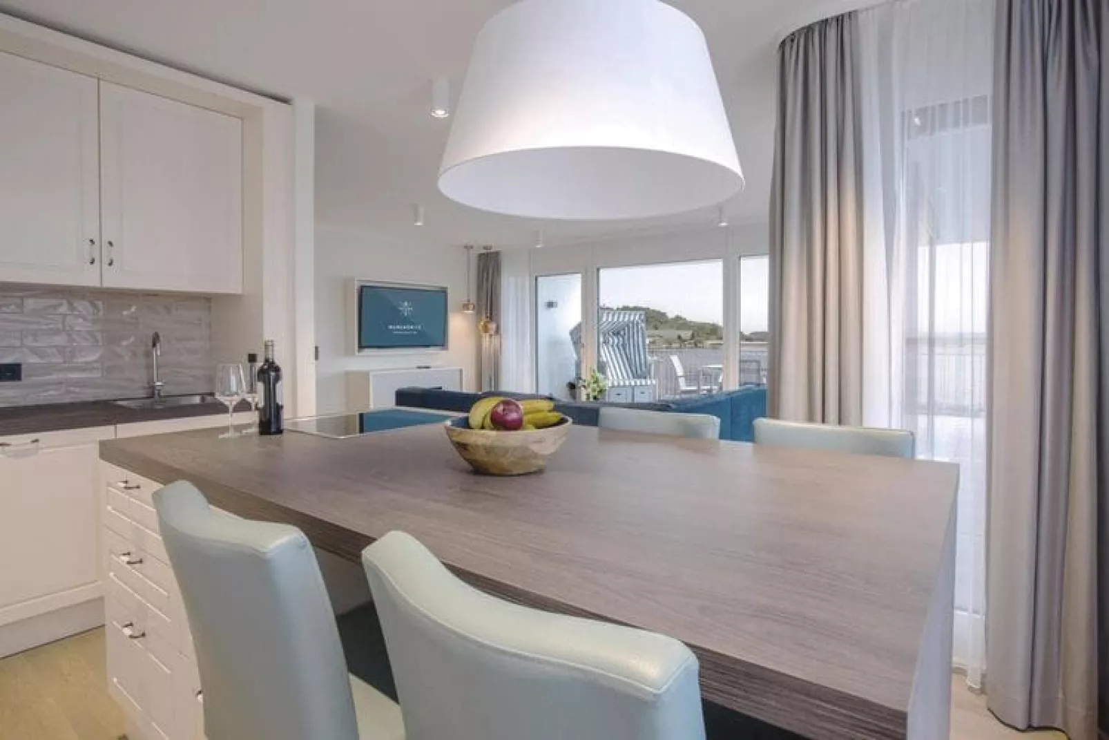 Apartments im MAREMÜRITZ Yachthafen Resort & Spa / Anker Penthouse Suite 3 Personen-Keuken