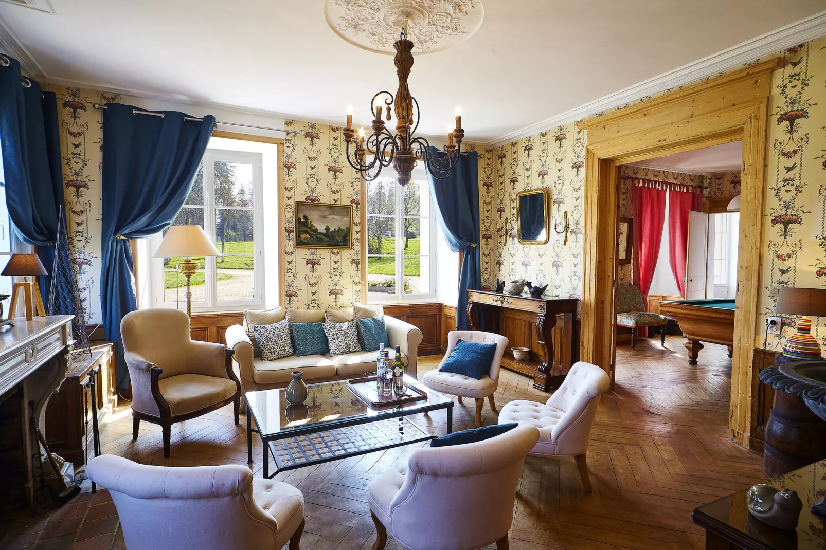 Chateau Bellevue-Woonkamer