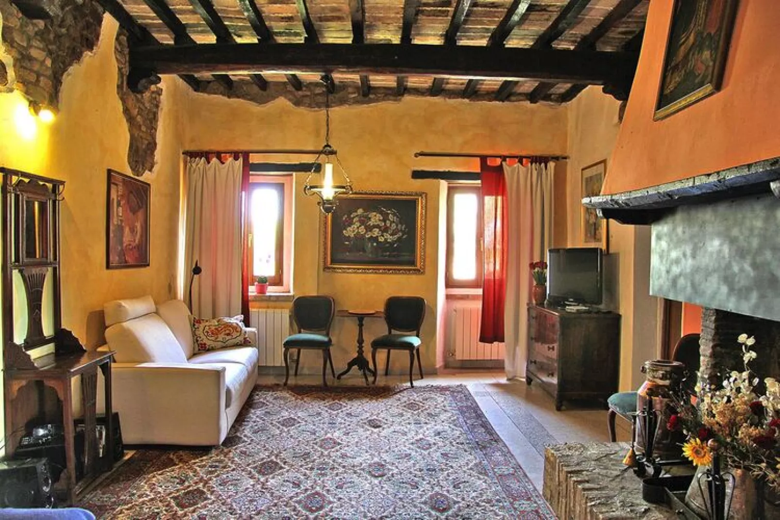 Villa Ca' Piero, Urbino-max. 8 pax-Woonkamer