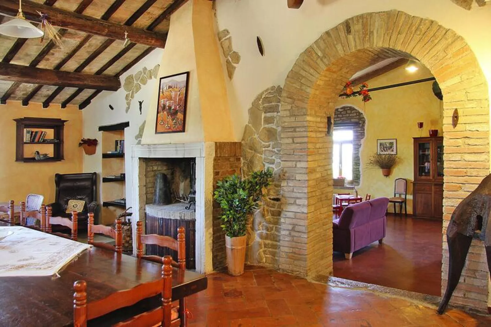 Villa Ca' Piero, Urbino-max. 12 pax-Woonkamer