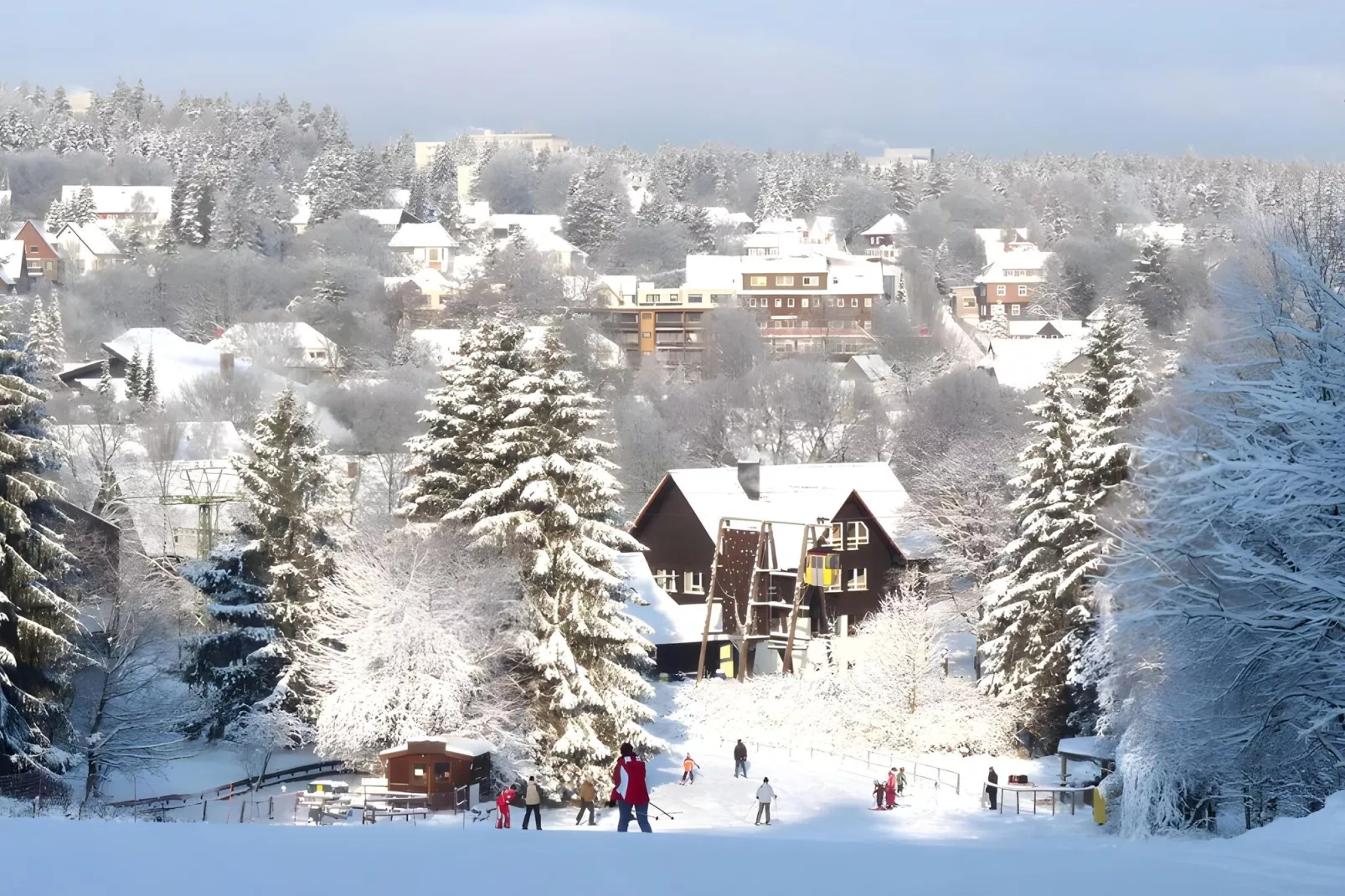 Ferienwohnung Bockwiese-Hahnenklee-Gebied winter 1km