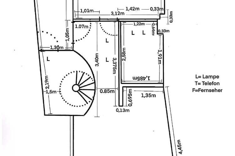 Wohnung Bi de Wyk D1B 2 Personen-Plattegrond