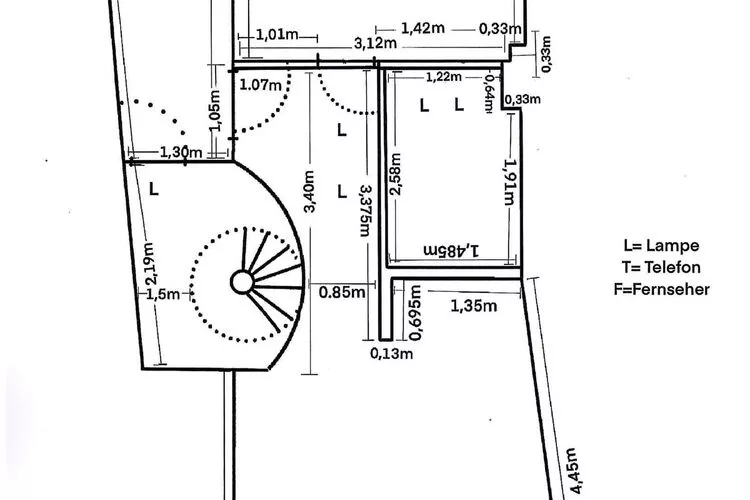 Wohnung Bi de Wyk D1B 4 Personen-Plattegrond