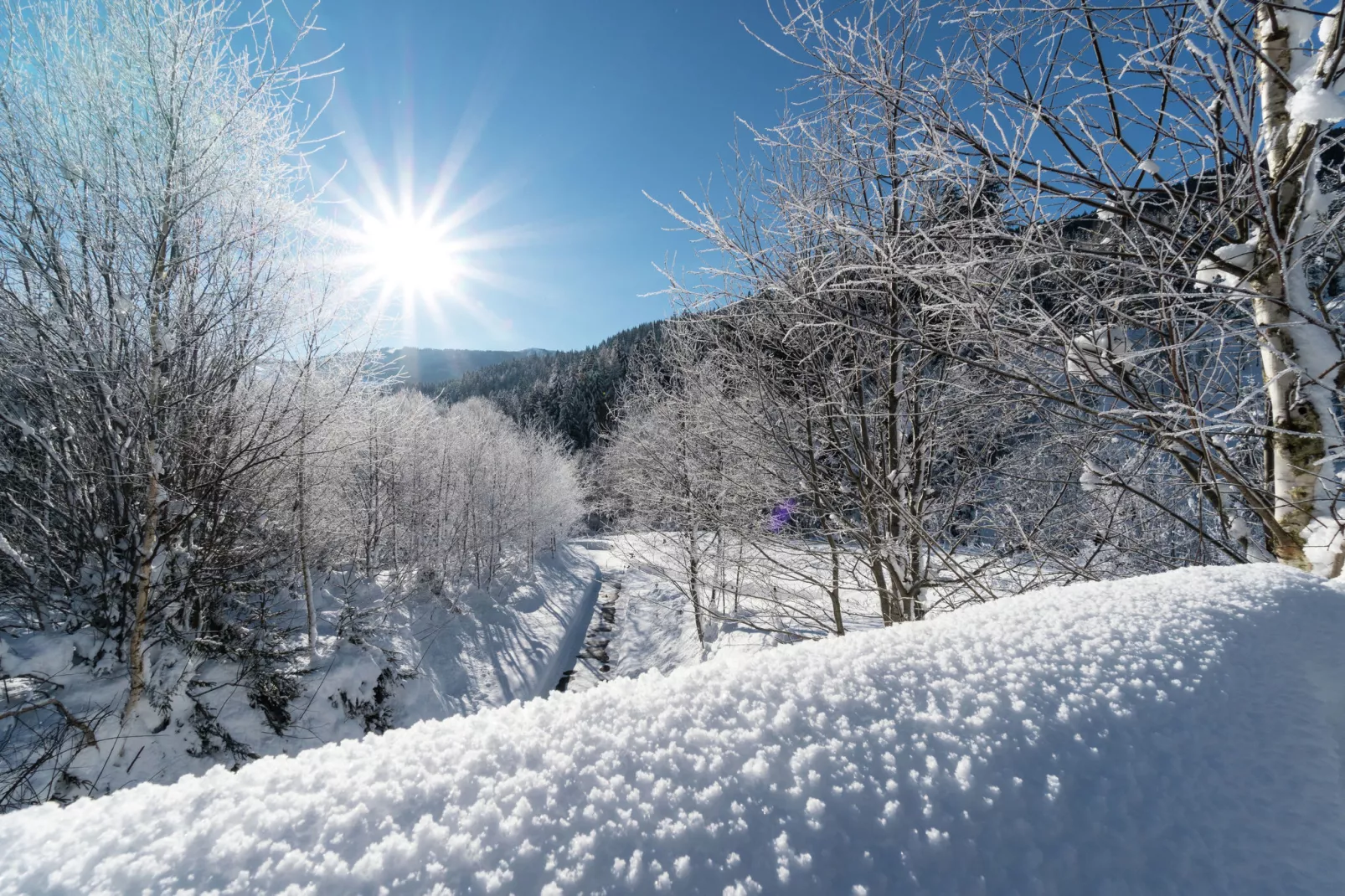 Haus Weissbach-Uitzicht winter