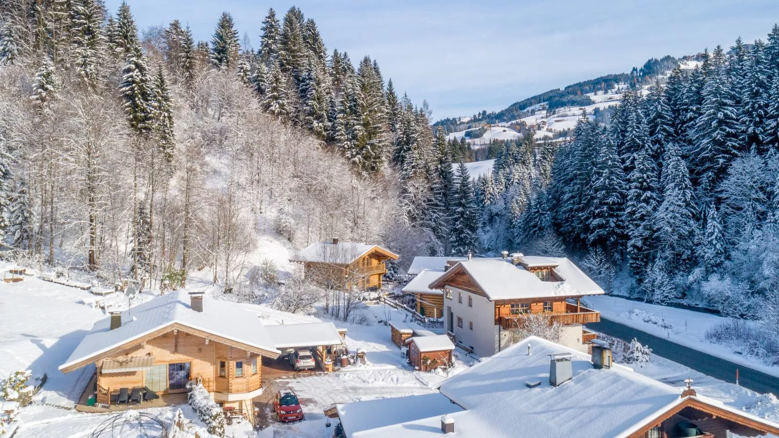 Blick auf den Rettenstein Top 1 und 2-Exterieur winter