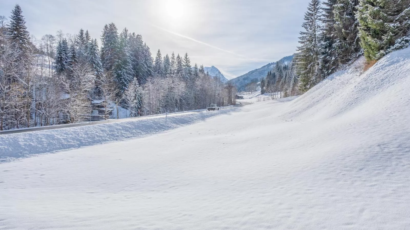 Blick auf den Rettenstein Top 1 und 2-Uitzicht winter