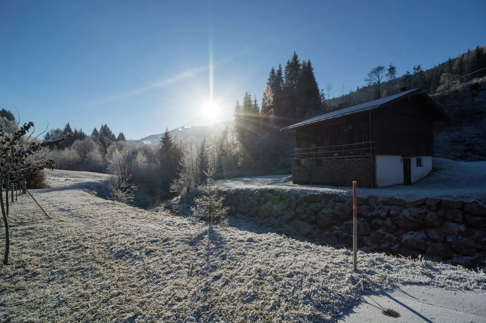 Haus Weissbach-Gebied winter 1km