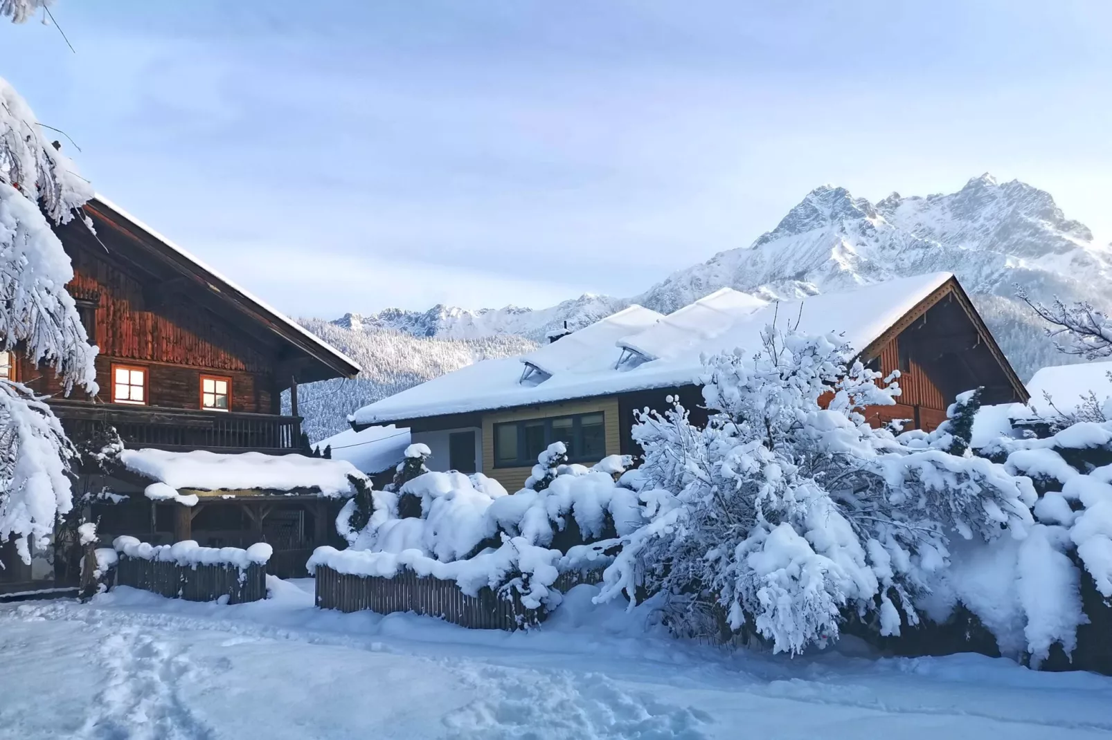 Ferienhaus-Uitzicht winter