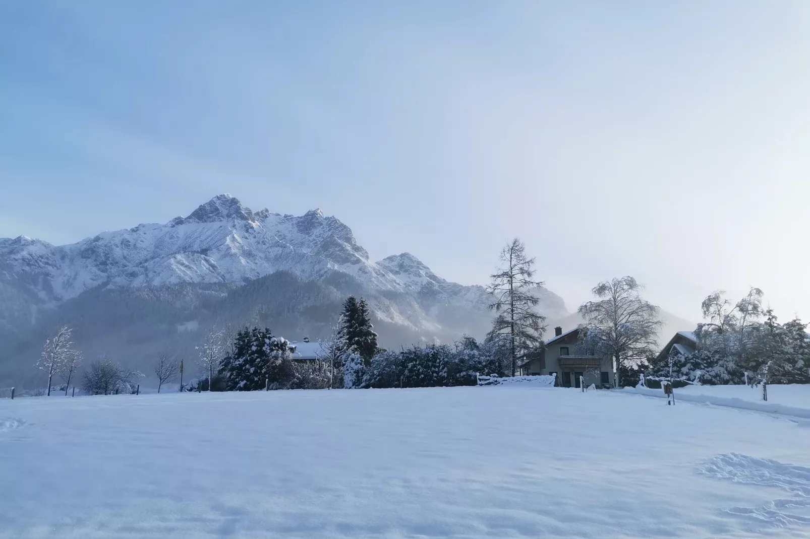 Ferienhaus-Uitzicht winter