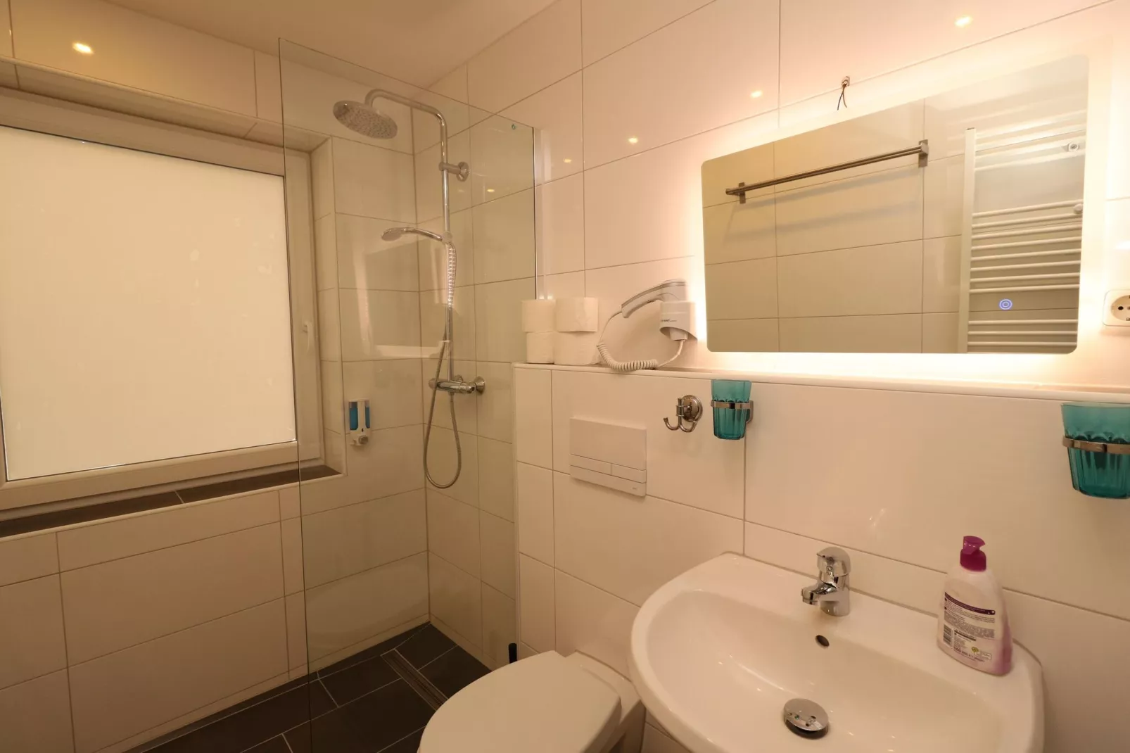 Apartment mit Wasserbett-Badkamer