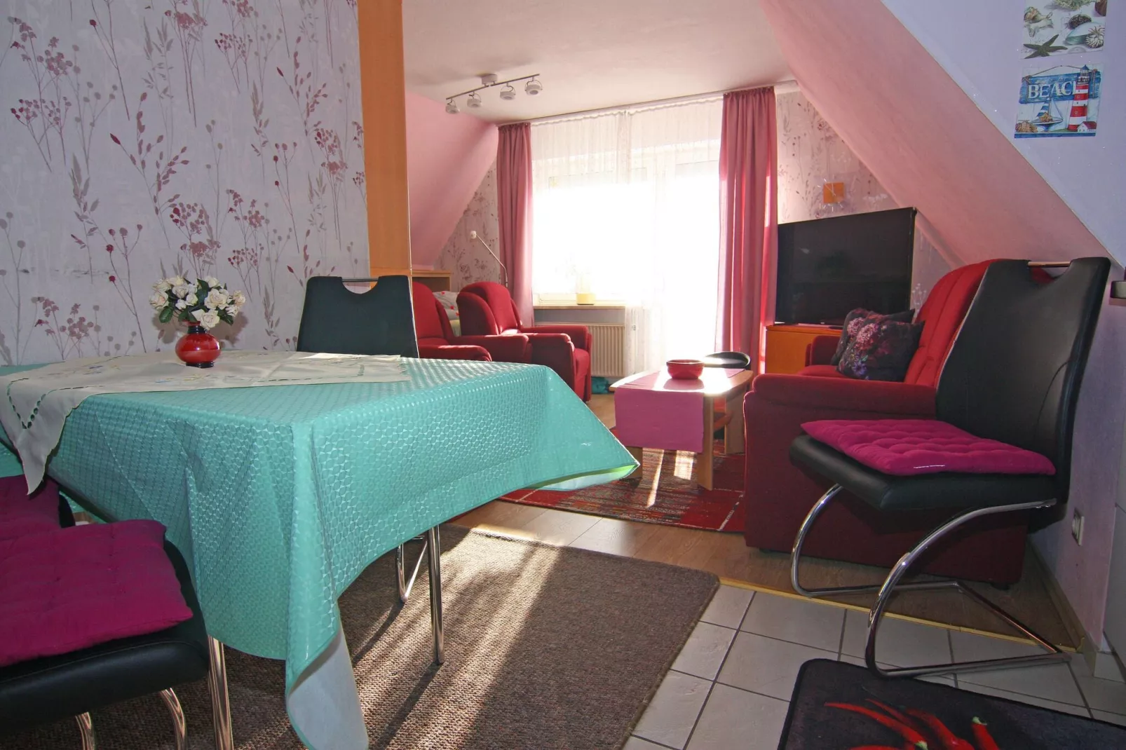 Apartments Stapel, Büsum-App.4 / 2 Raum App im OG, 42qm-Eetkamer