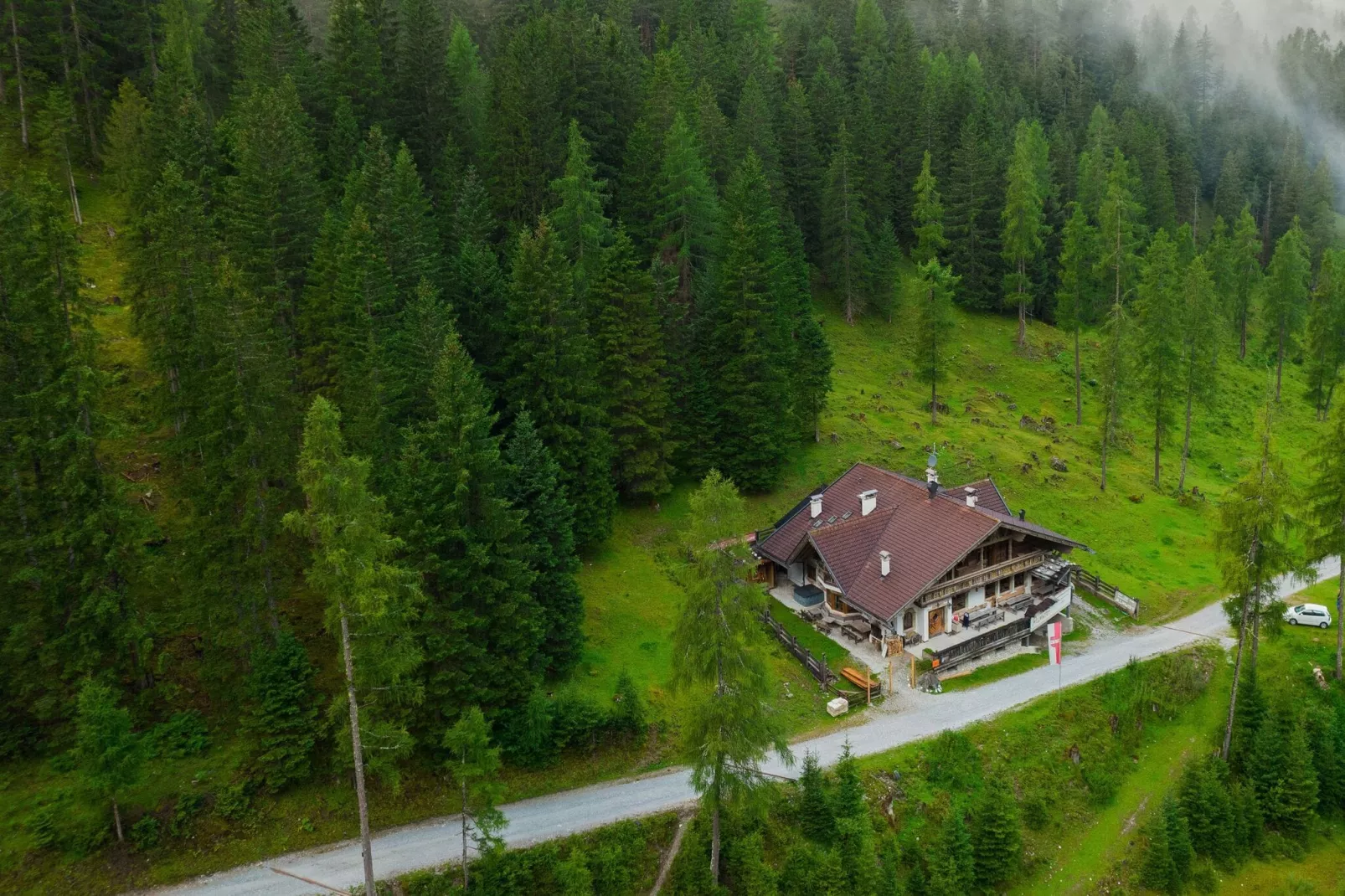 Herzebenalm-Gebieden zomer 1km