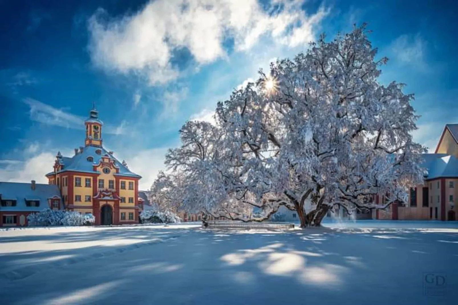 Ferienwohnung Schloss- Altshausen-Gebied winter 1km