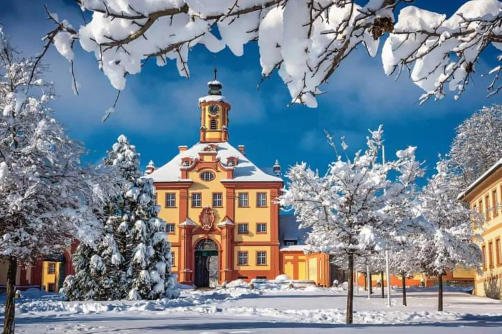 Ferienwohnung Schloss- Altshausen-Gebied winter 1km