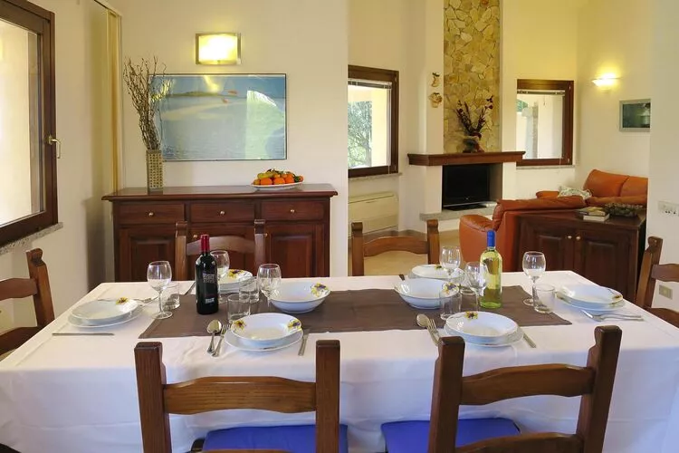 Ferienanlage Rei Sole Costa Rei - Type Villa Singole 6 Pers con Piscina privata-Woonkamer