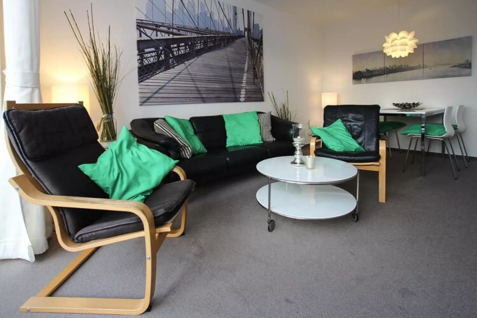 Ferienwohnung Deichglück 4 Pers-Woonkamer