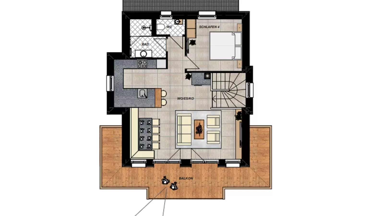 Wagrainer TauernLodge 42A-Plattegrond