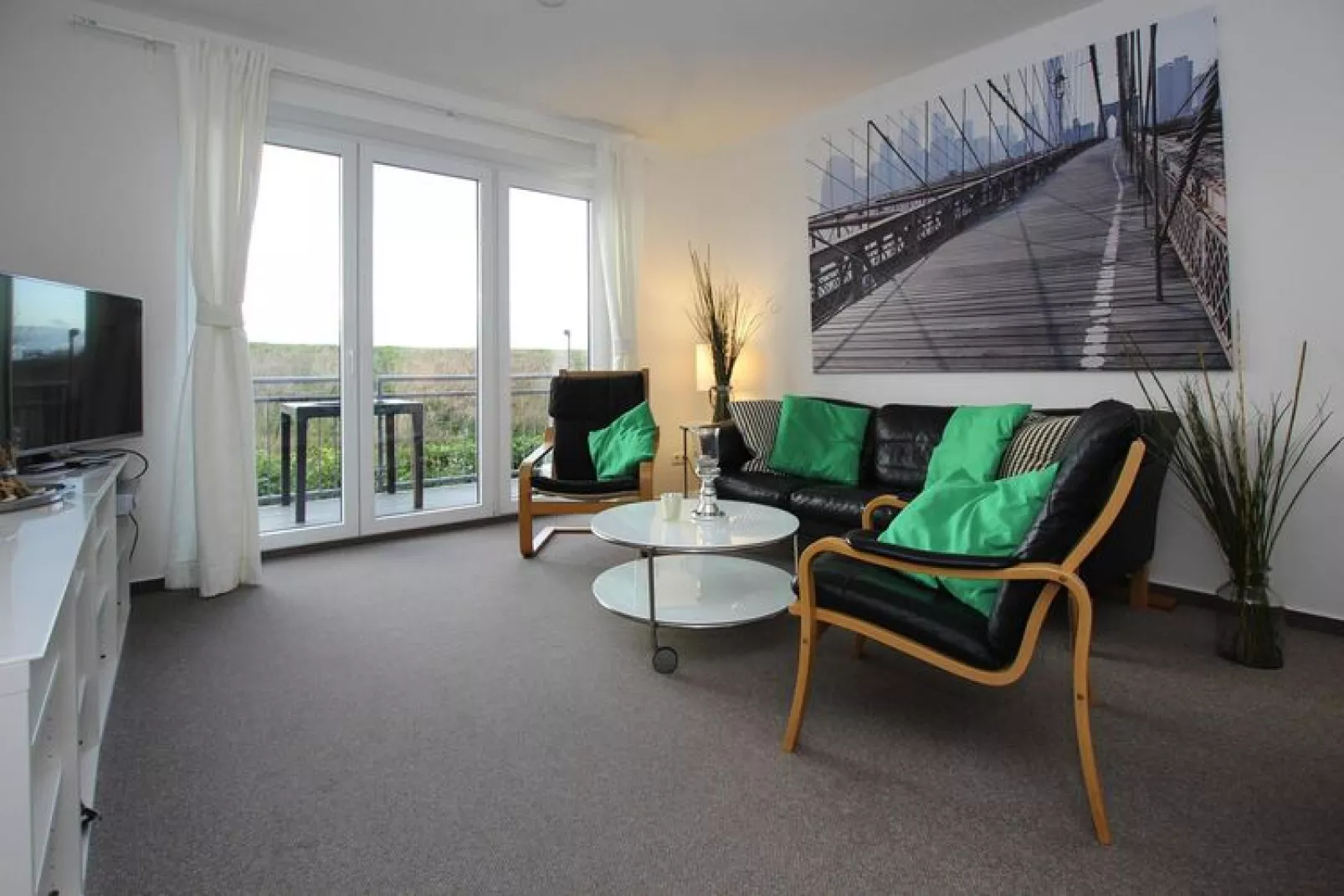 Ferienwohnung Deichglück 4 Pers-Woonkamer