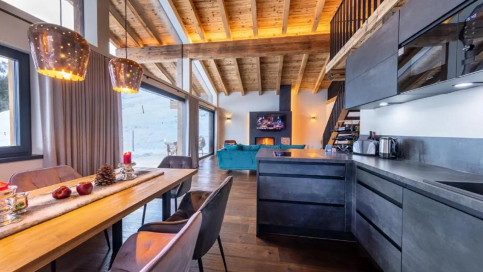 Mountain Hide-Away I-Keuken