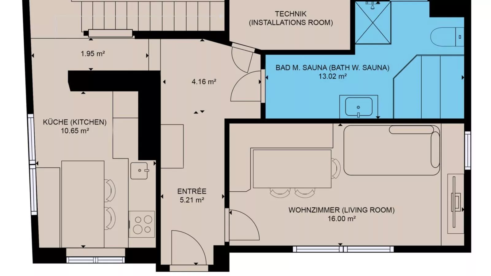 Chalet Bergglück-Plattegrond