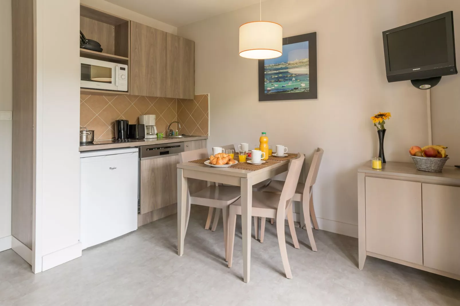 Residence L'Archipel Perros-Guirec - 25 Standard- Apt 5 p- 1 bedroom-Woonkamer
