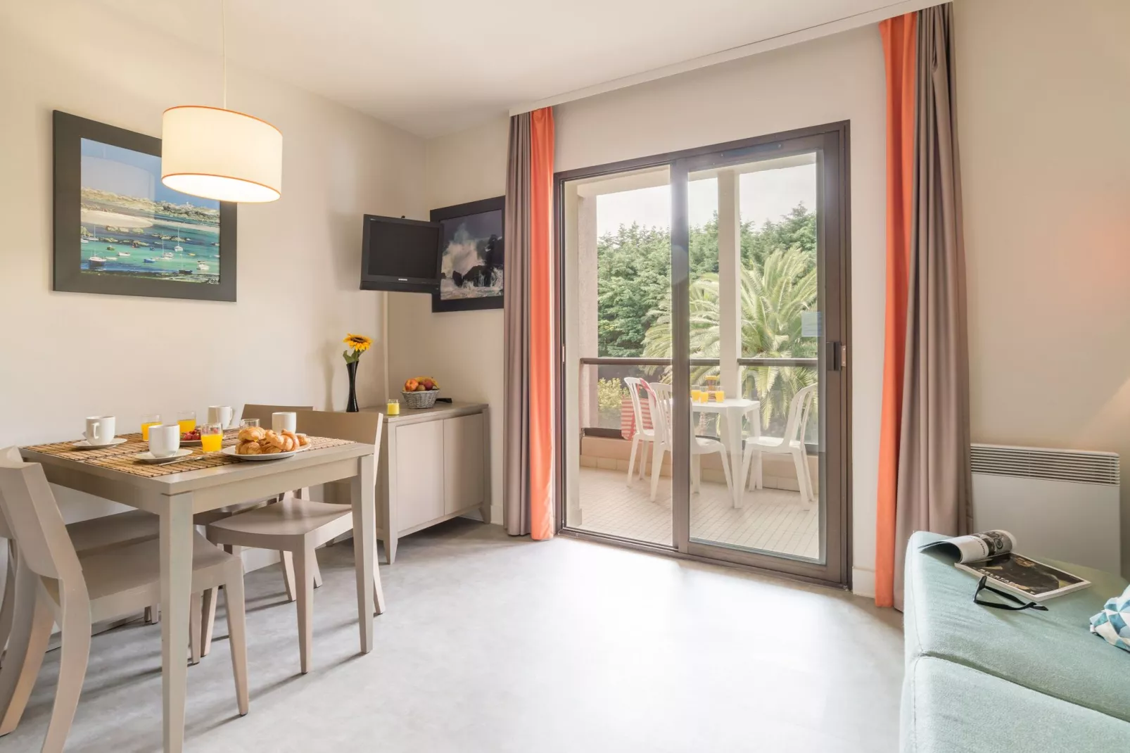 Residence L'Archipel Perros-Guirec - 25 Standard- Apt 5 p- 1 bedroom-Woonkamer
