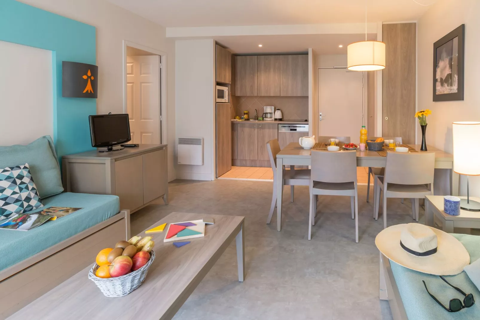 Residence L'Archipel Perros-Guirec - 25 Standard- Apt 5 p- 1 bedroom-Woonkamer