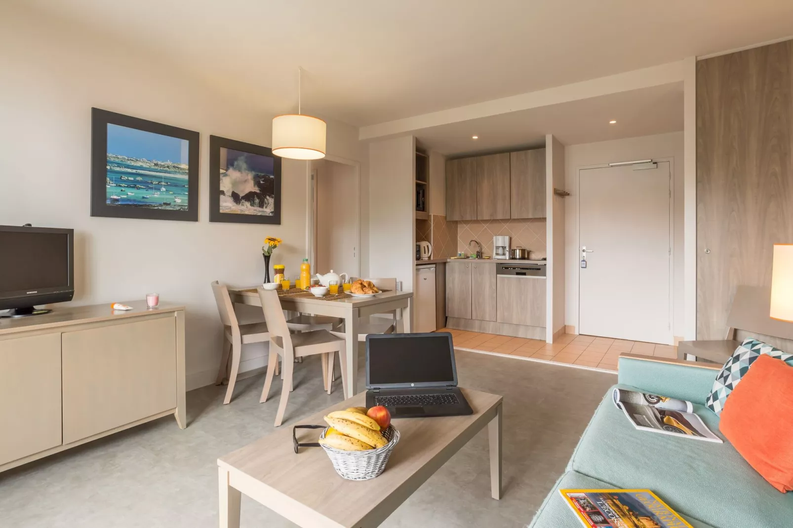 Residence L'Archipel Perros-Guirec - 25 Standard- Apt 5 p- 1 bedroom-Woonkamer