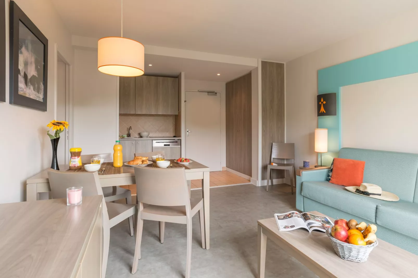 Residence L'Archipel Perros-Guirec  27 Standard - Apt 7 p- 2 bedrooms-Woonkamer