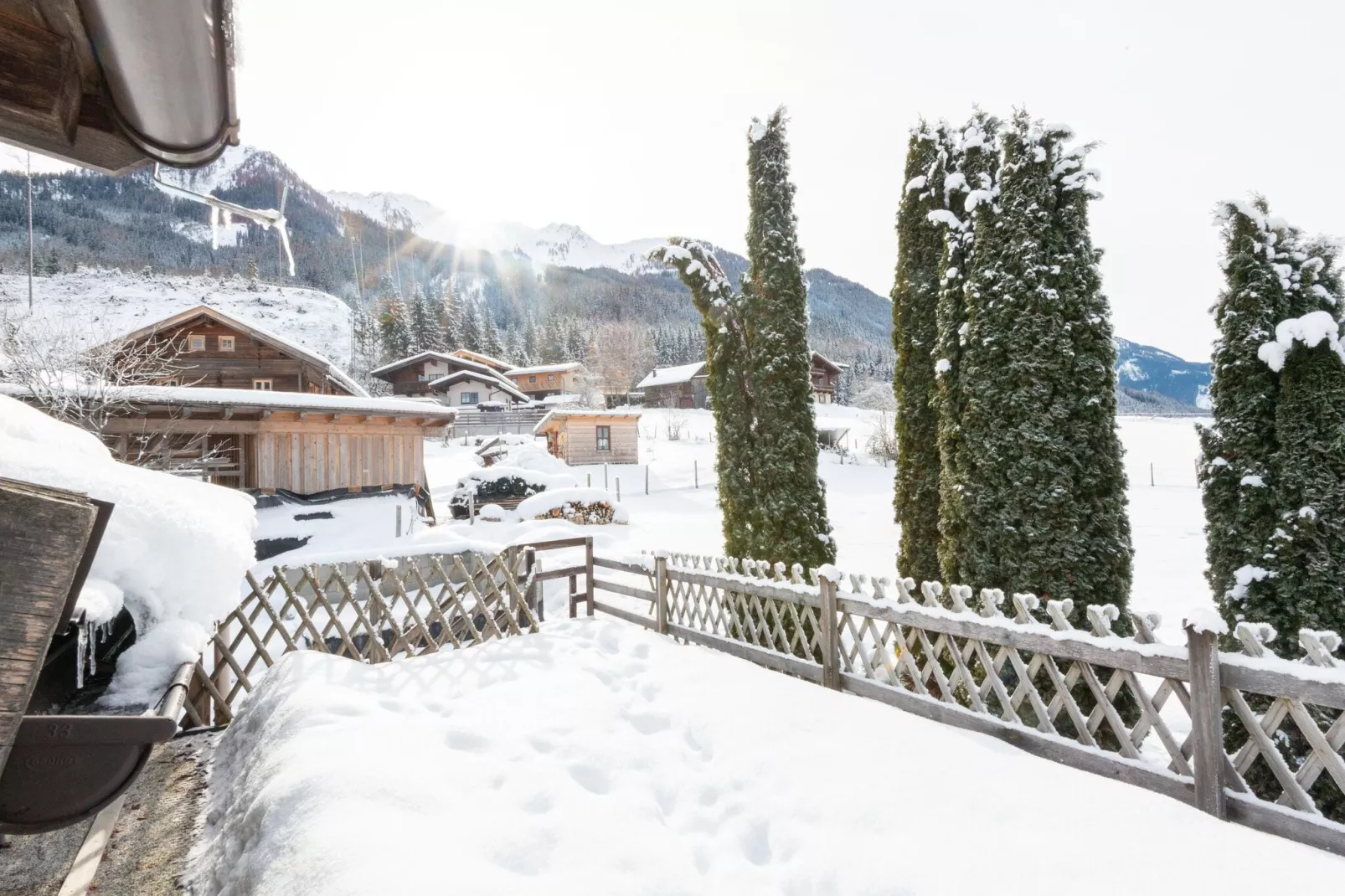 Bauernhaus Bachler-Uitzicht winter