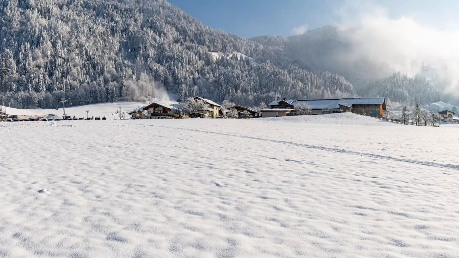 Ferienhaus Gartentraum-Uitzicht winter