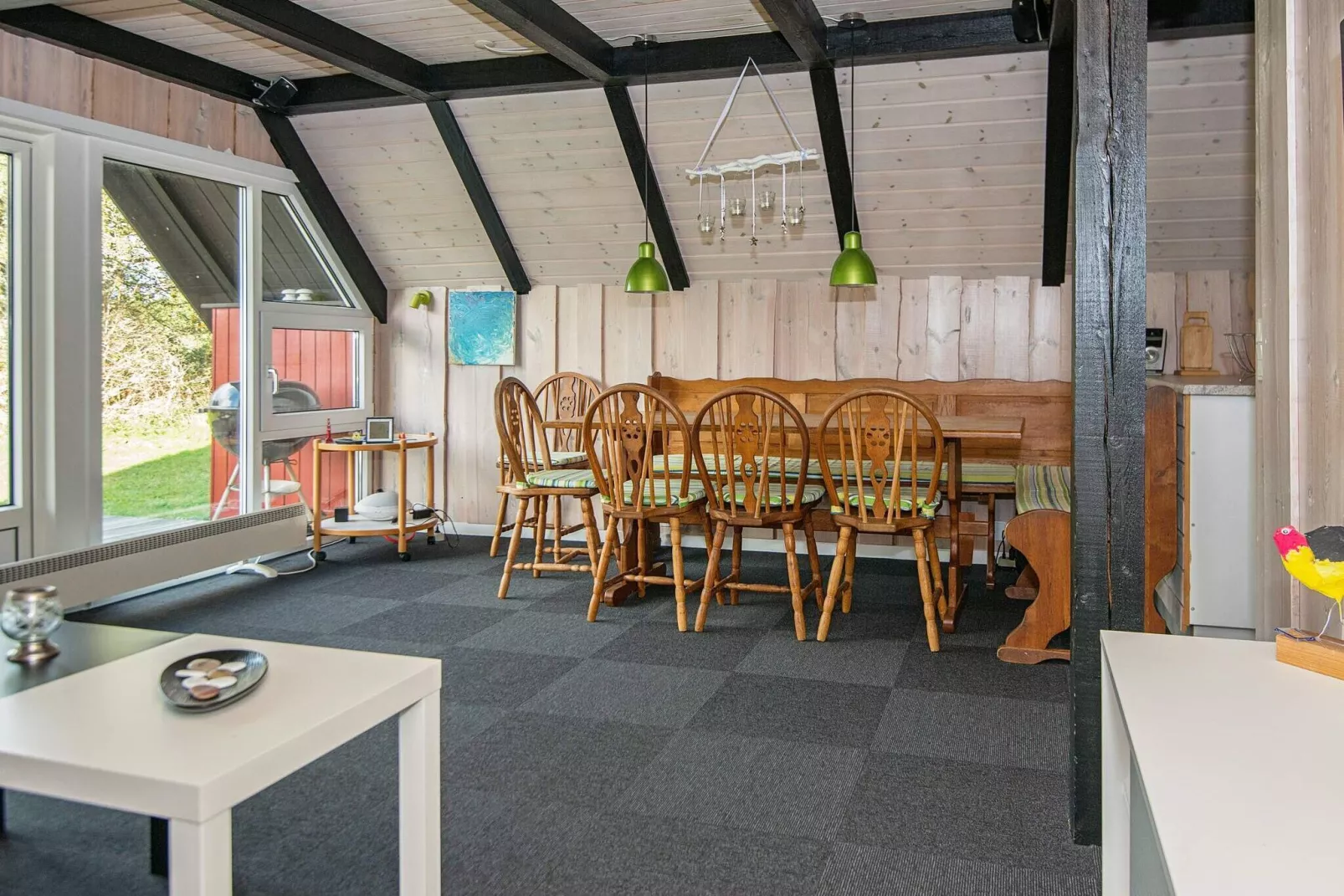 Rustiek rietgedekt huis op Romo-By Traum-Binnen