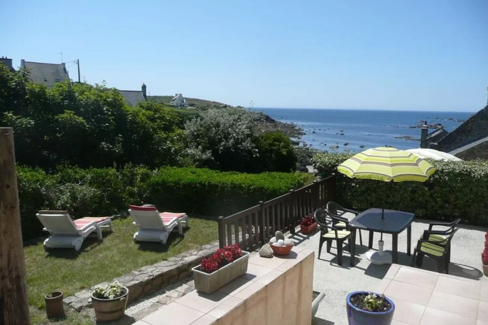 Doppelhaushälfte mit Meerblick Porspoder-Terrasbalkon