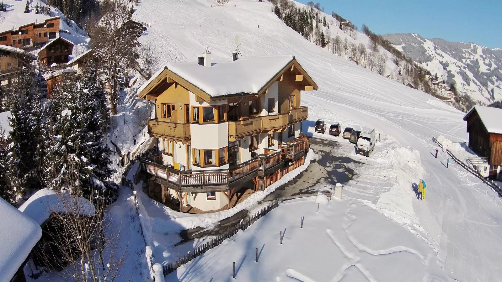 Panoramablick Ski in - Ski out-Exterieur winter