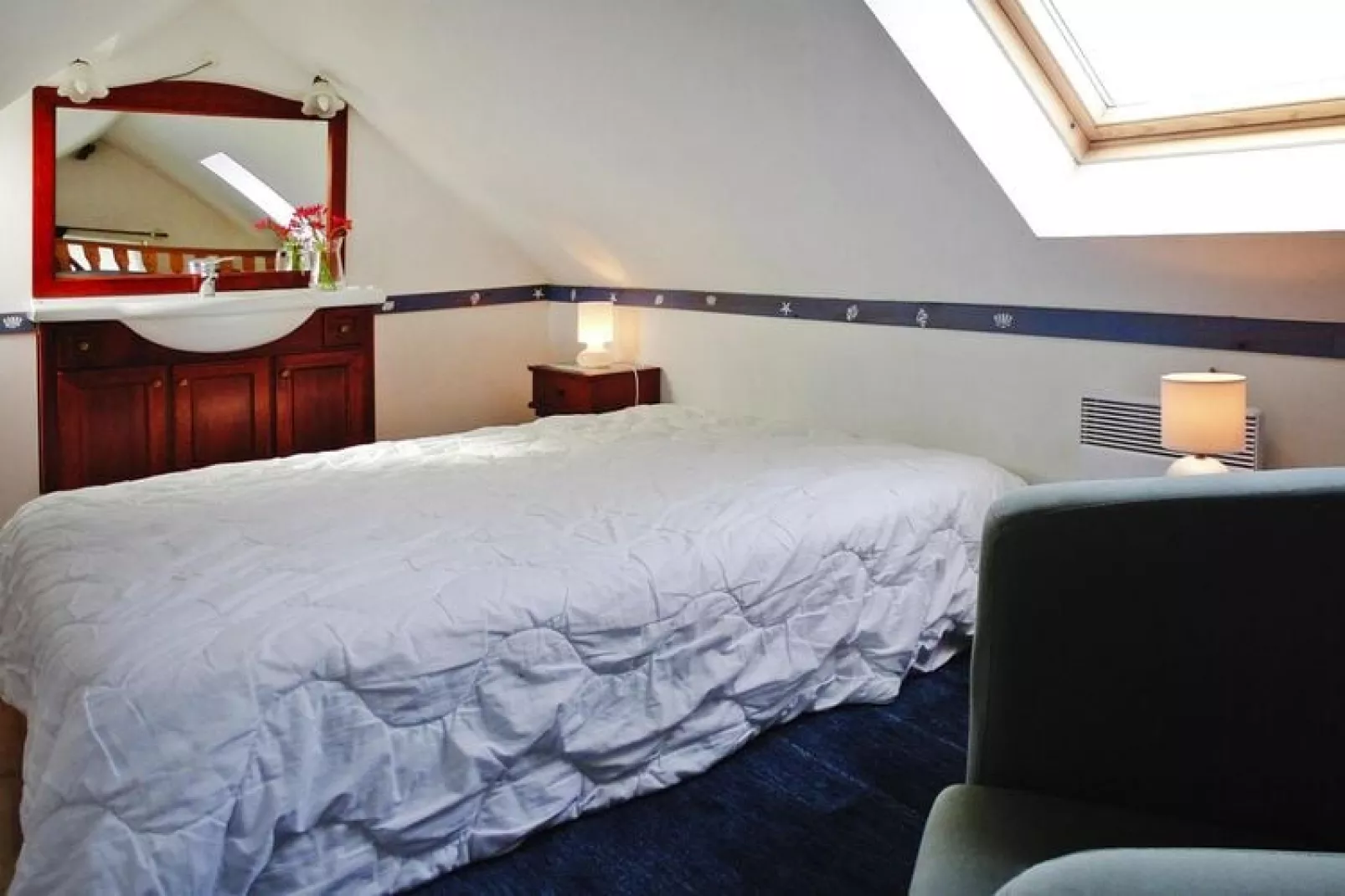 Steinhaus mit Meerblick auf der Insel Ouessant-Slaapkamer