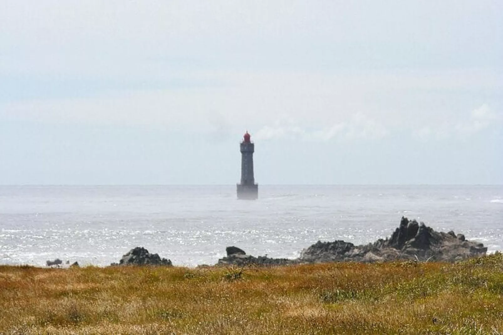 Steinhaus mit Meerblick auf der Insel Ouessant-Uitzicht
