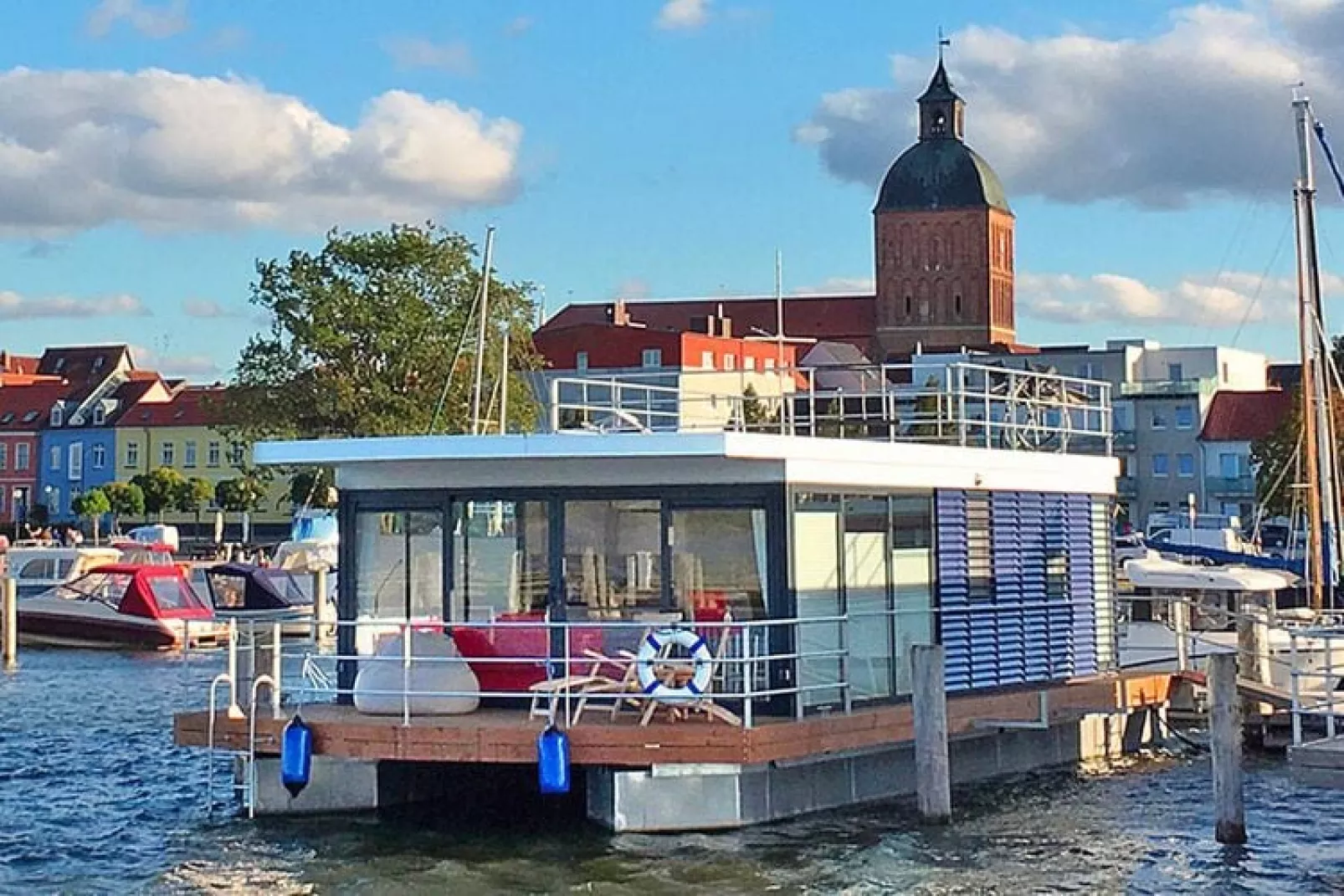 Houseboat Floating Houses Blue Active, Ribnitz-Damgarten-Blue Active