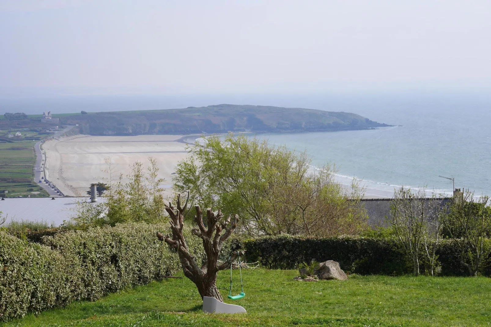 180° Panorama Meerblick Ferienhaus Telgruc-sur-Mer-Uitzicht zomer