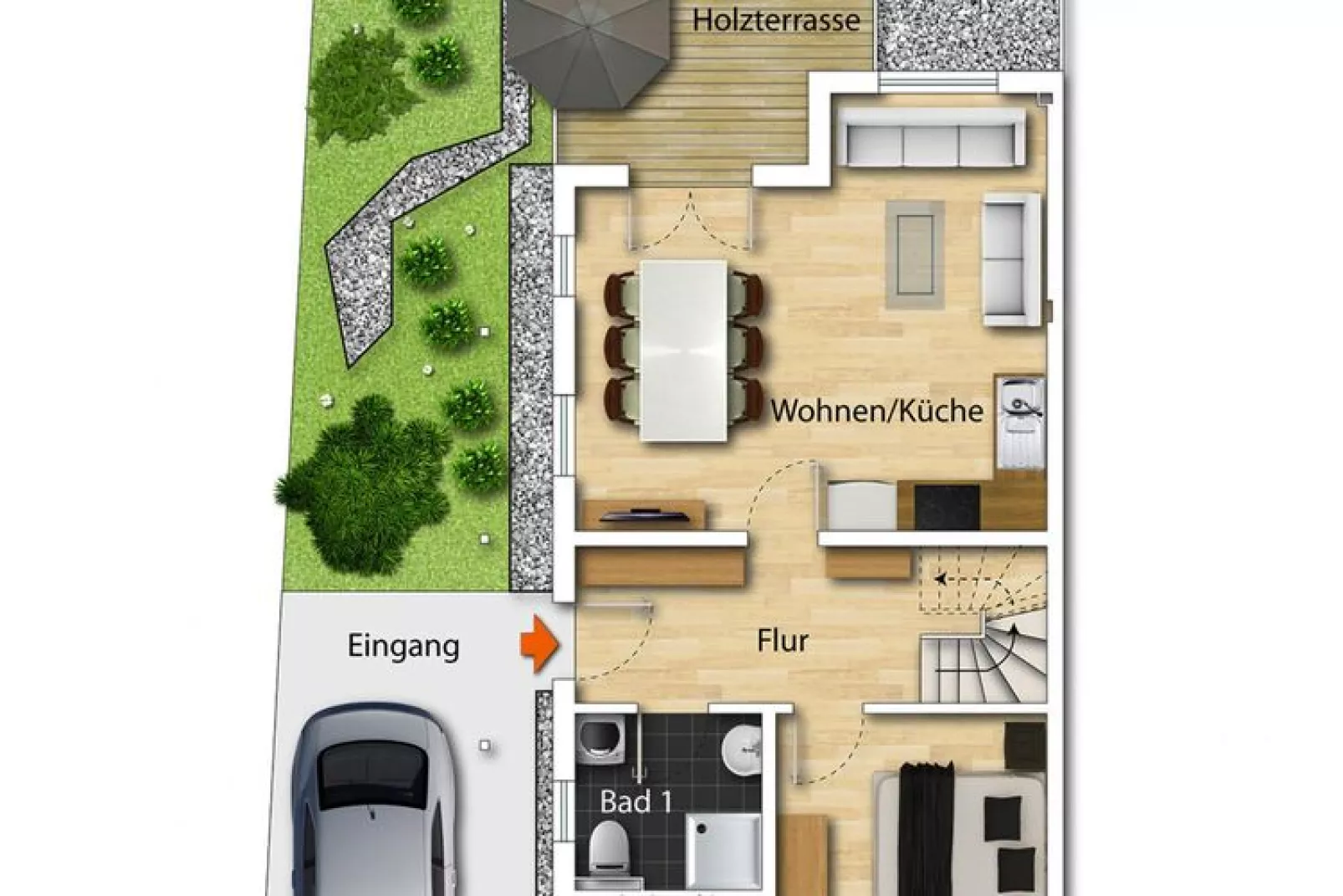 DHH Strandhaus links-Plattegrond