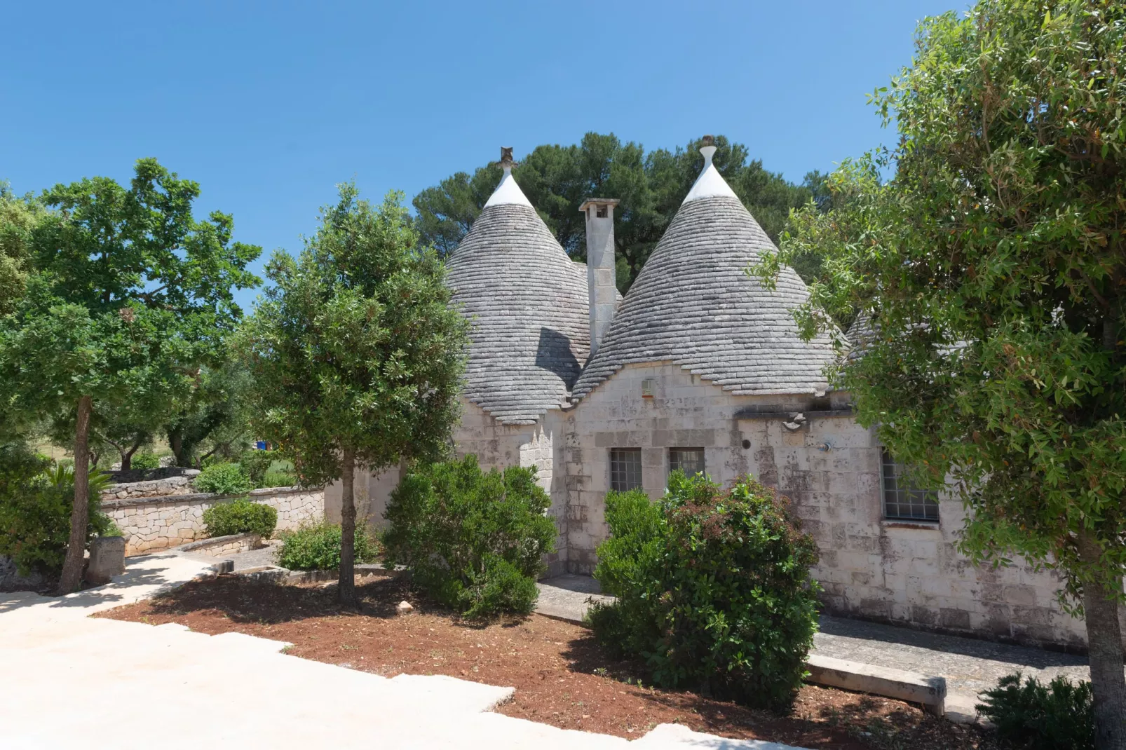 Trulli tre corbezzoli - Ostuni-Buitenkant zomer