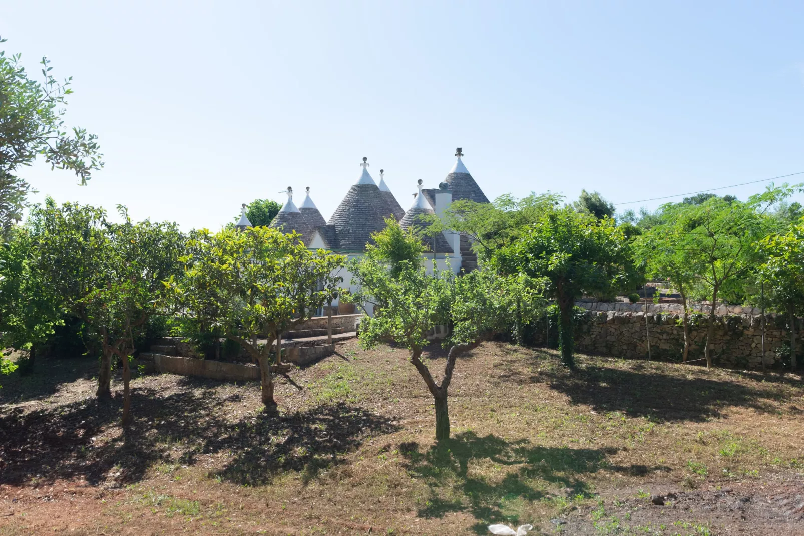 Trulli Tre Corbezzoli - Ostuni-Tuinen zomer
