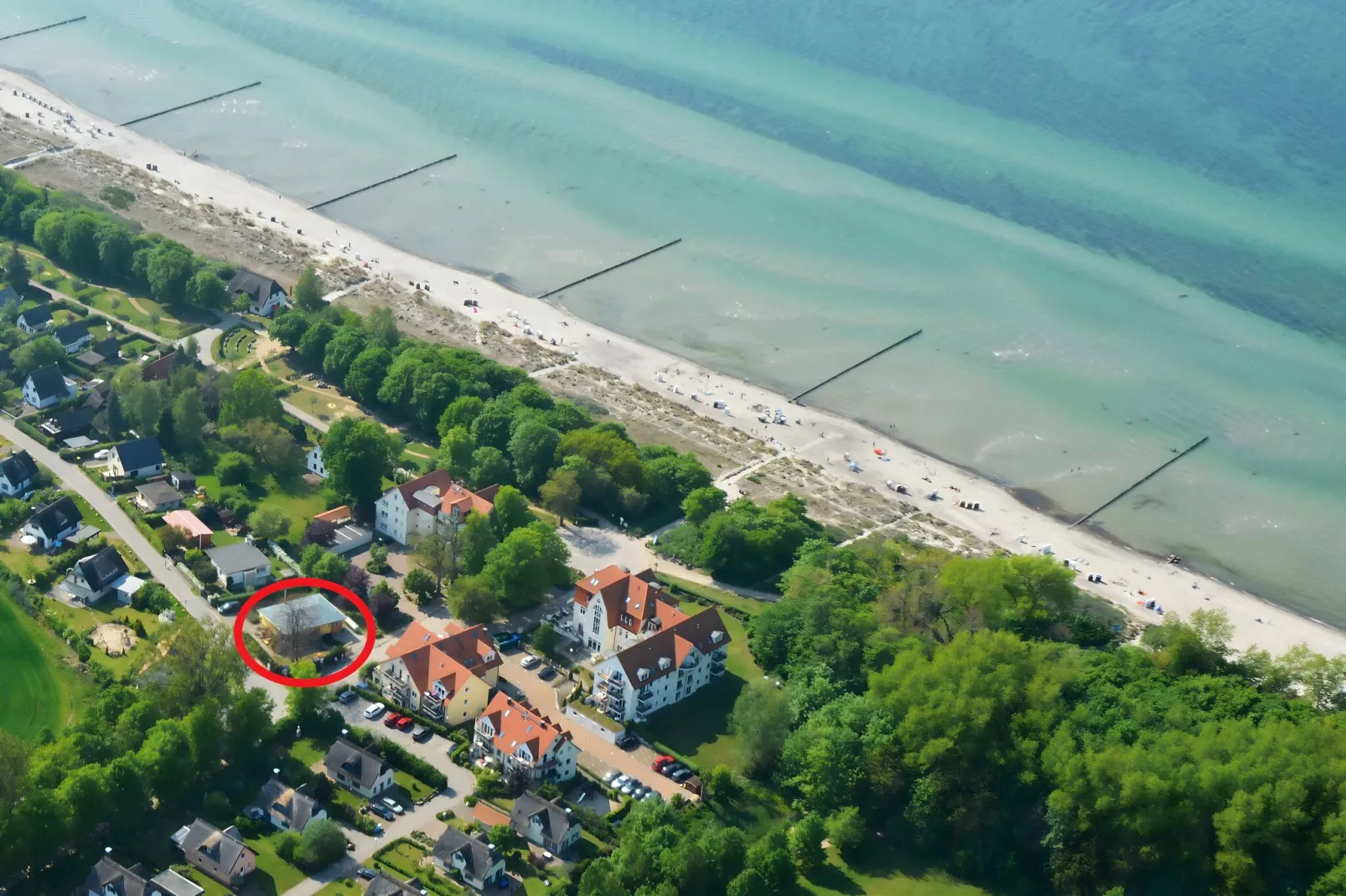 Inselhaus Piet auf der Insel Poel-Gebieden zomer 1km