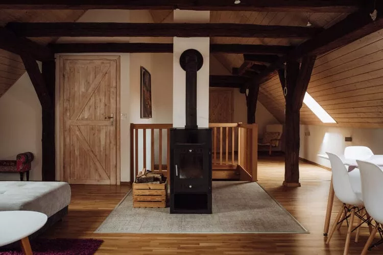 Apartament Niebieski Gronowo-Woonkamer